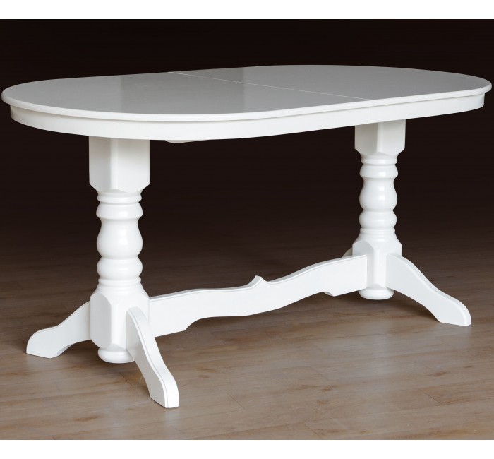 Белый раскладной обеденный стол Говерла
