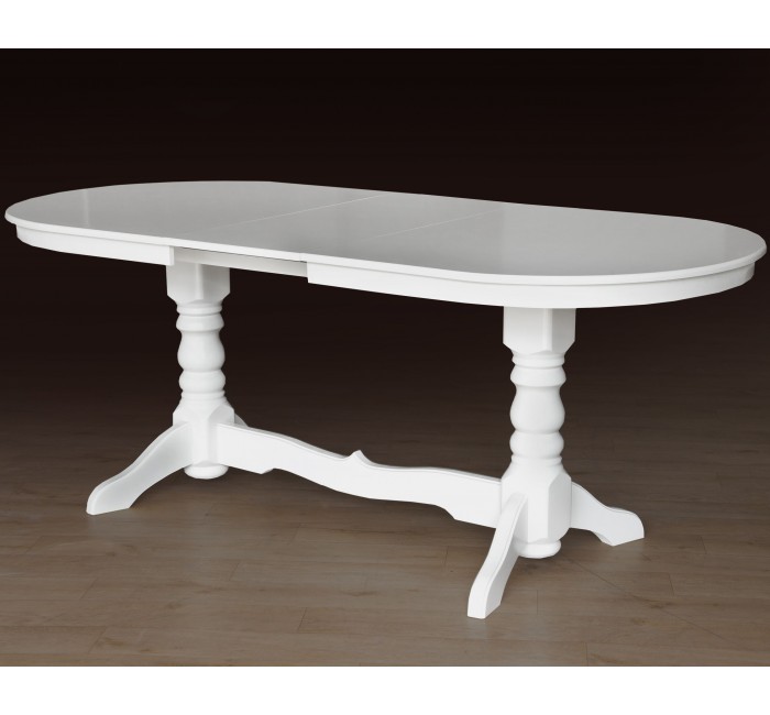 Белый раскладной обеденный стол Говерла