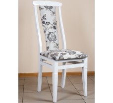 Білий стілець обідній Чумак-2 в тканині Роза 2А