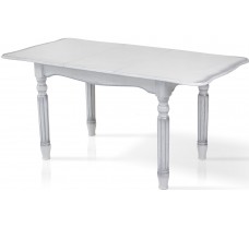 Белый обеденный раскладной стол Венеция 1400х850