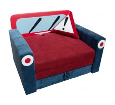 Раскладной синий детский диванчик с подлокотниками Фантазия Авто 01M023