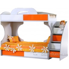 Двоярусне ліжко Піонер МДФ з ящиками на роликах