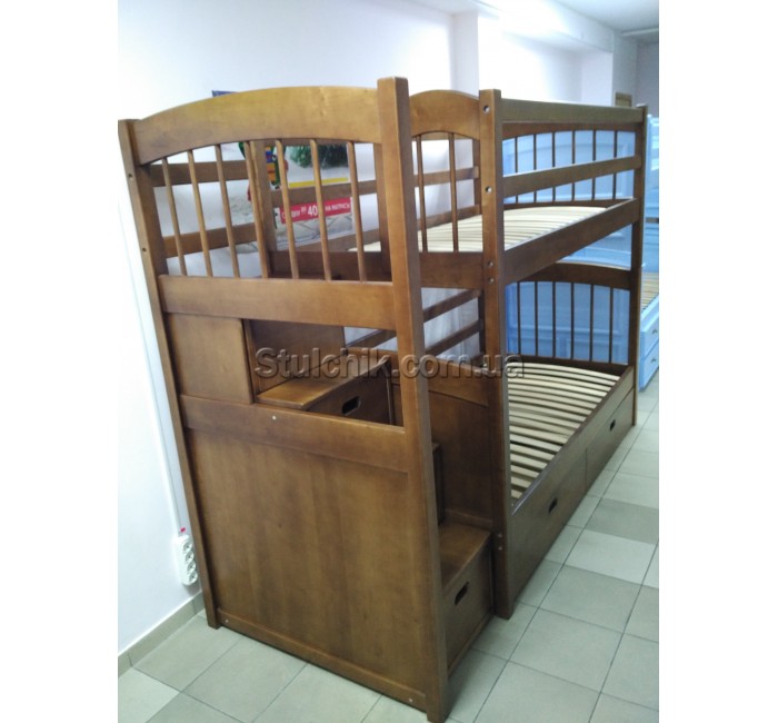 Двухъярусная кровать с лестницей-комодом Кирилл