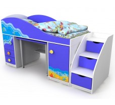 Ліжко-горище з висувним столом Ocean