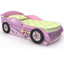 Ліжко для дівчинки Машинка Briz Pink 6 рожеве