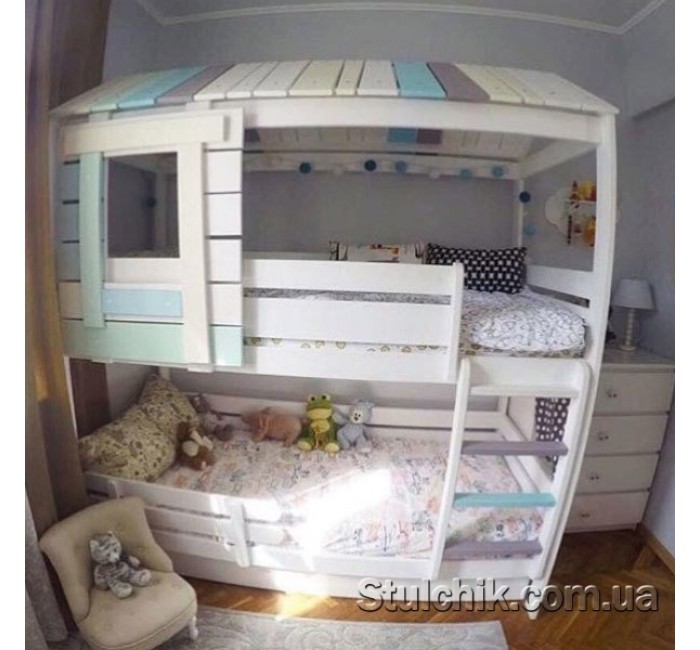 Двоярусне ліжко будиночок Бордо