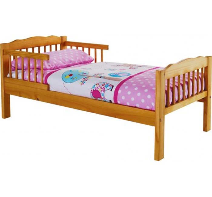 Детская деревянная кровать Лидия с ящиками и бортиками