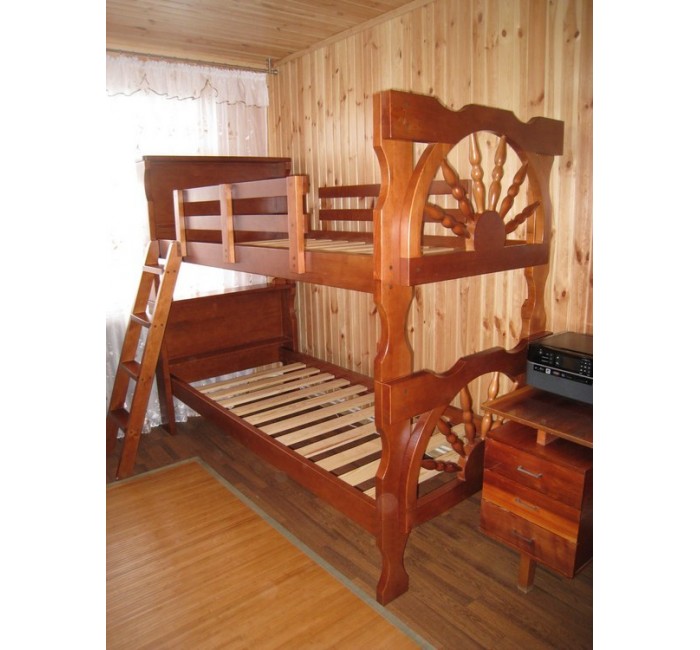 Двоярусне ліжко з масиву дерева Стімер