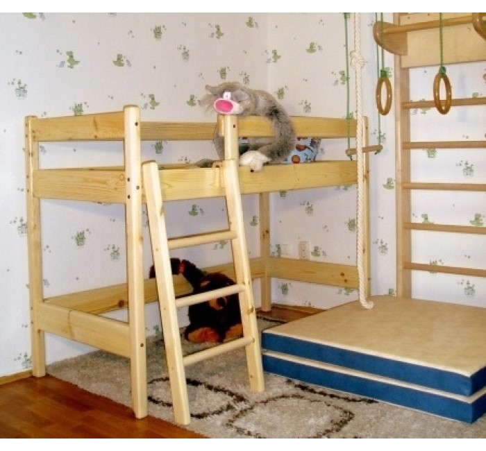 Двухъярусная кровать-чердак Аладдин 122-150 см