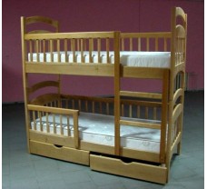 Двухъярусная кровать Карина Люкс Эко с ящиками и матрасами