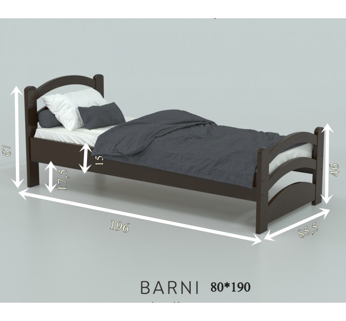 Букове ліжко Барні