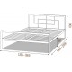 Металеве ліжко в стилі лофт Квадро-2