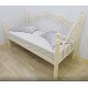 Ліжко-диван із металу з дерев'яними ніжками Леон