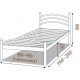 Металлическая односпальная кровать Маргарита мини