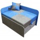 Детское серо-синее кресло-кровать Мини 10M21