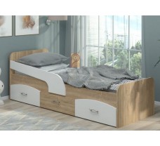 Підліткове ліжко з ящиками і бортиком Мілка ДСП