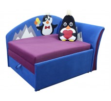 Дитячий синій кутовий диван-малятко Мрія Пінгвінчик 02M021