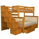 Двухъярусная трехспальная кровать с лестницей-комодом Полина