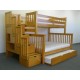 Двоярусне трьохспальне ліжко зі сходами-комодом Поліна